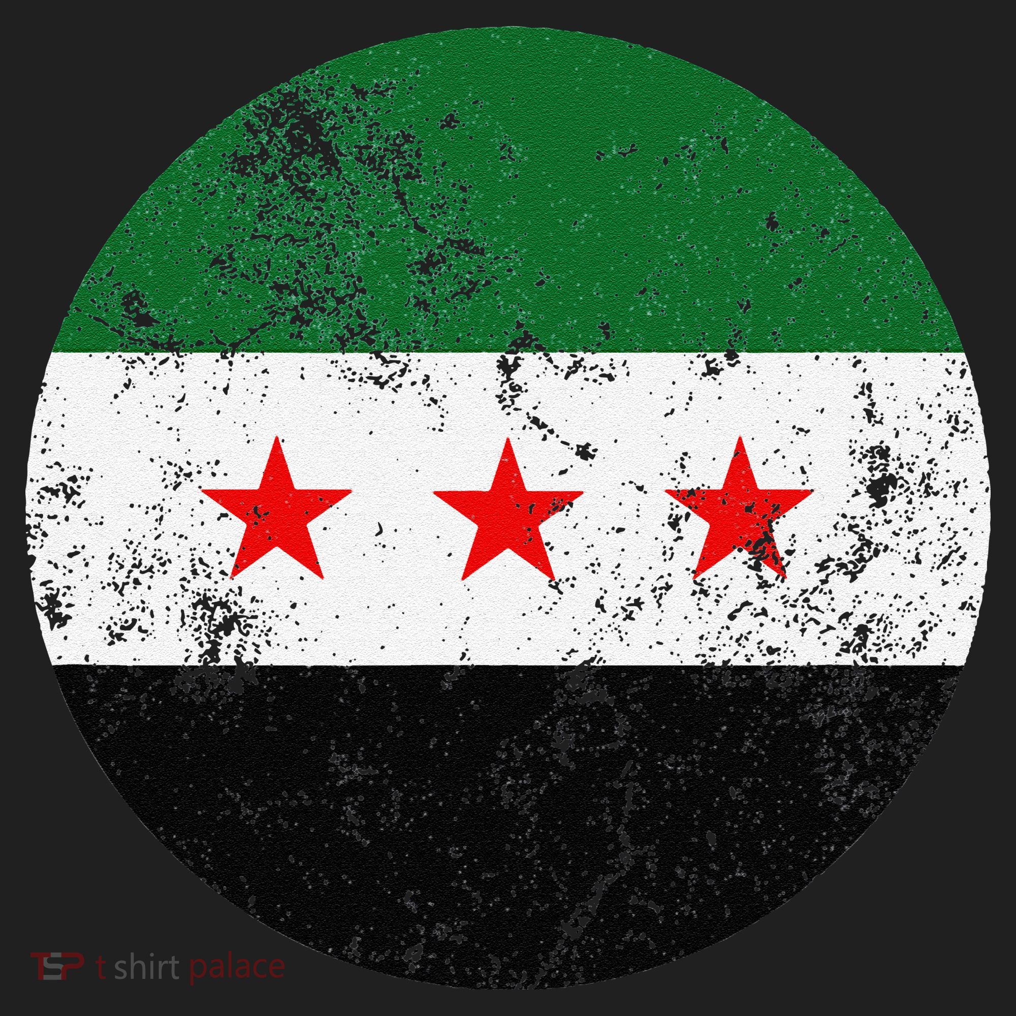 Retro New Syrian Flag Free Syria Freedom Golf Towel