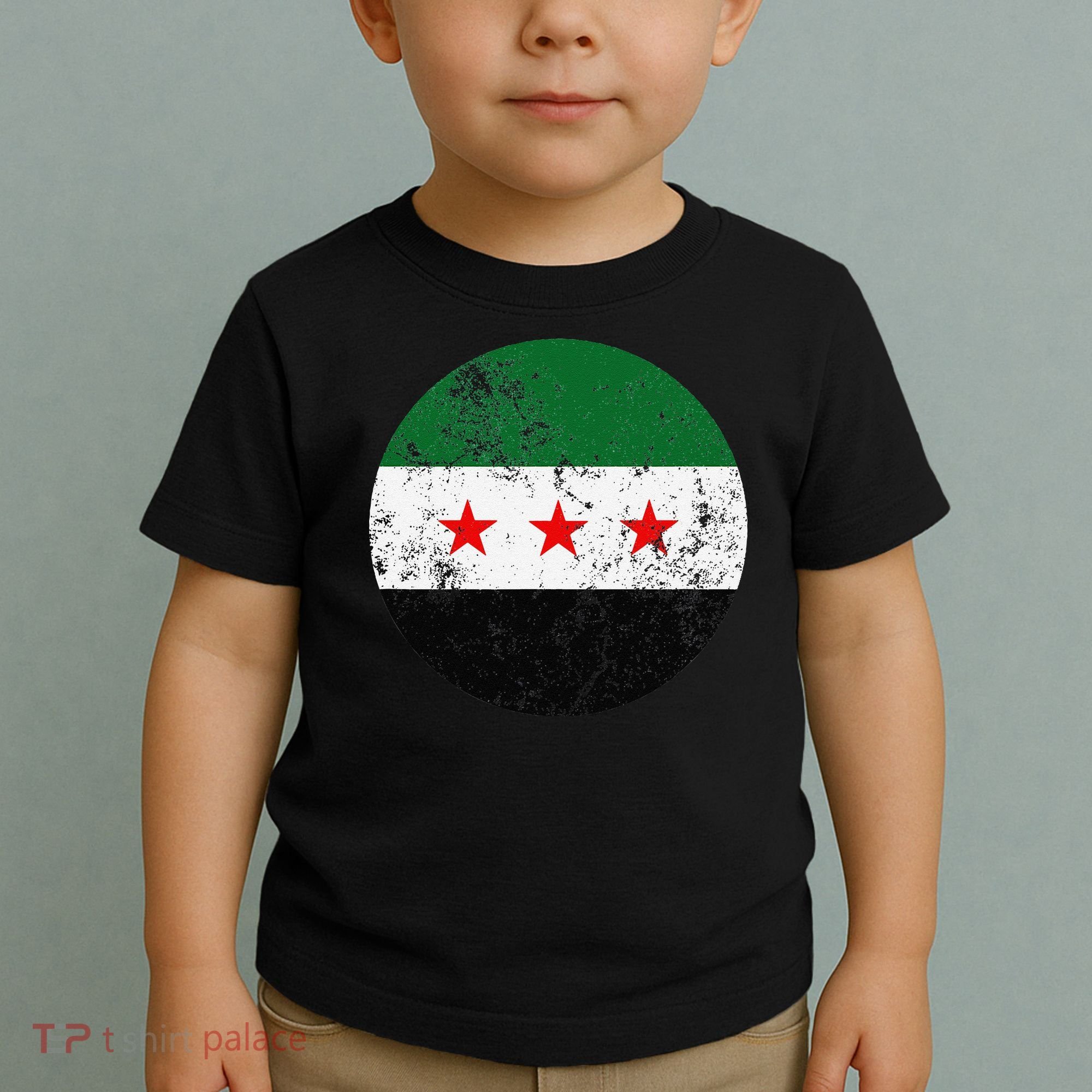 Retro New Syrian Flag Free Syria Freedom Toddler T-Shirt
