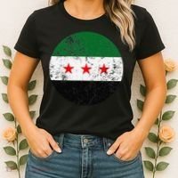 Retro New Syrian Flag Free Syria Freedom Women's T-Shirt thumb 2