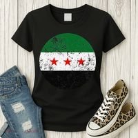 Retro New Syrian Flag Free Syria Freedom Women's T-Shirt thumb 3