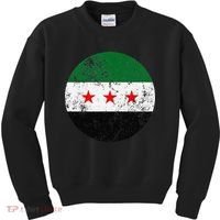 Retro New Syrian Flag Free Syria Freedom Kids Sweatshirt thumb 0