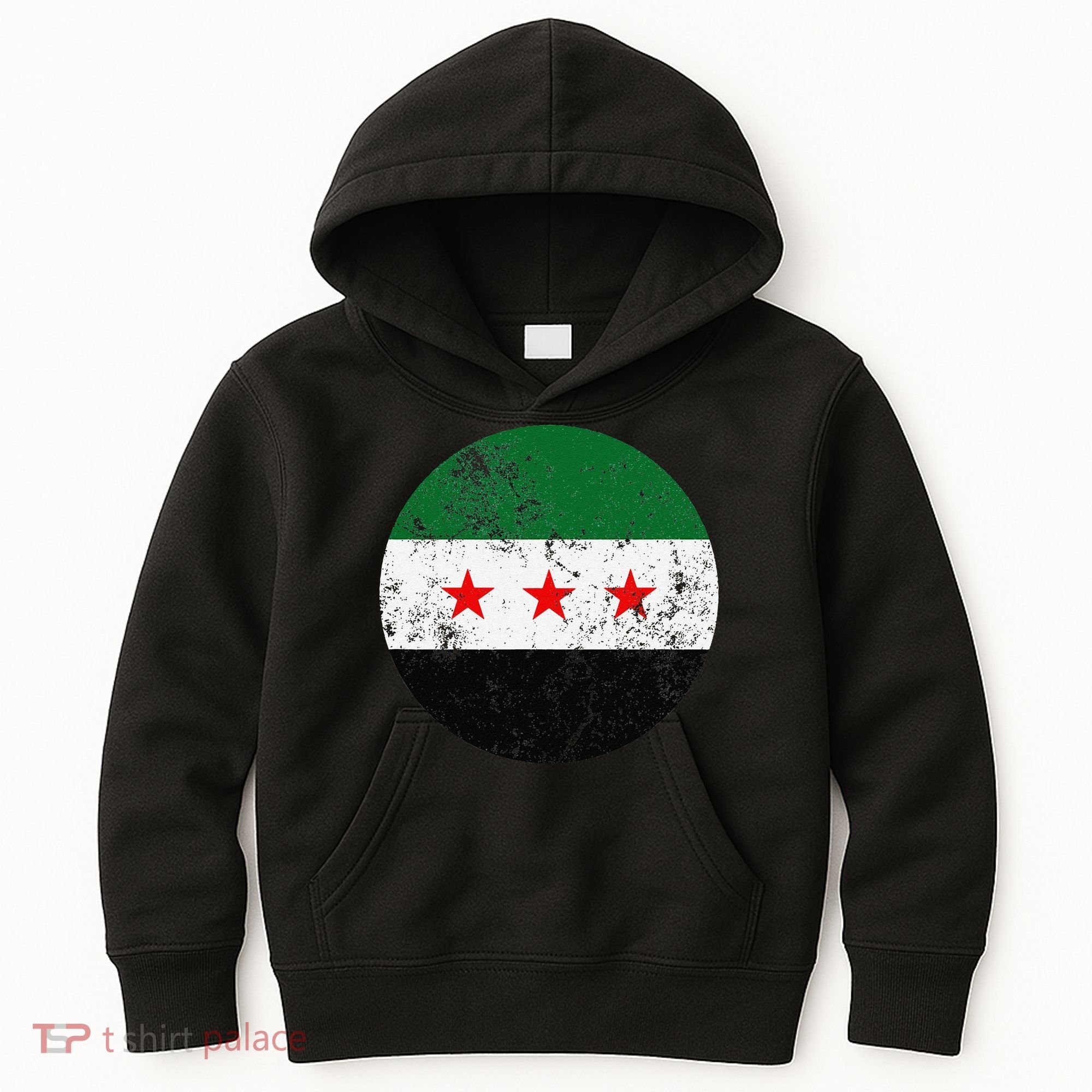 Retro New Syrian Flag Free Syria Freedom Kids Hoodie