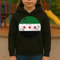 Retro New Syrian Flag Free Syria Freedom Kids Hoodie thumb 3