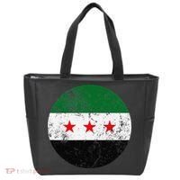 Retro New Syrian Flag Free Syria Freedom Tote Bag thumb 0