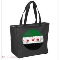 Retro New Syrian Flag Free Syria Freedom Tote Bag thumb 2