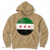 Retro New Syrian Flag Free Syria Freedom Hoodie thumb 0