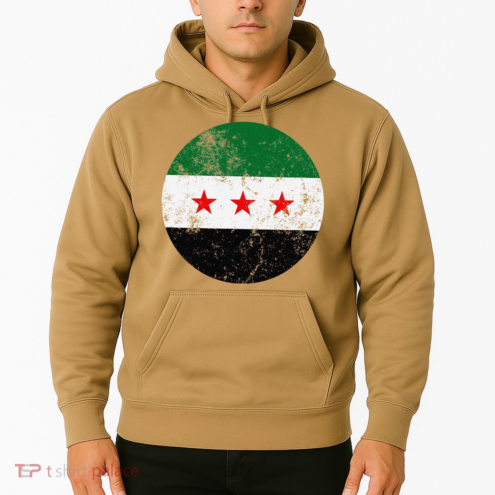 Retro New Syrian Flag Free Syria Freedom Hoodie