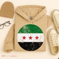 Retro New Syrian Flag Free Syria Freedom Hoodie thumb 4
