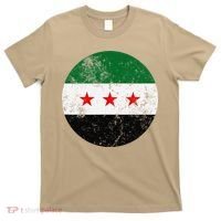 Retro New Syrian Flag Free Syria Freedom T-Shirt thumb 0