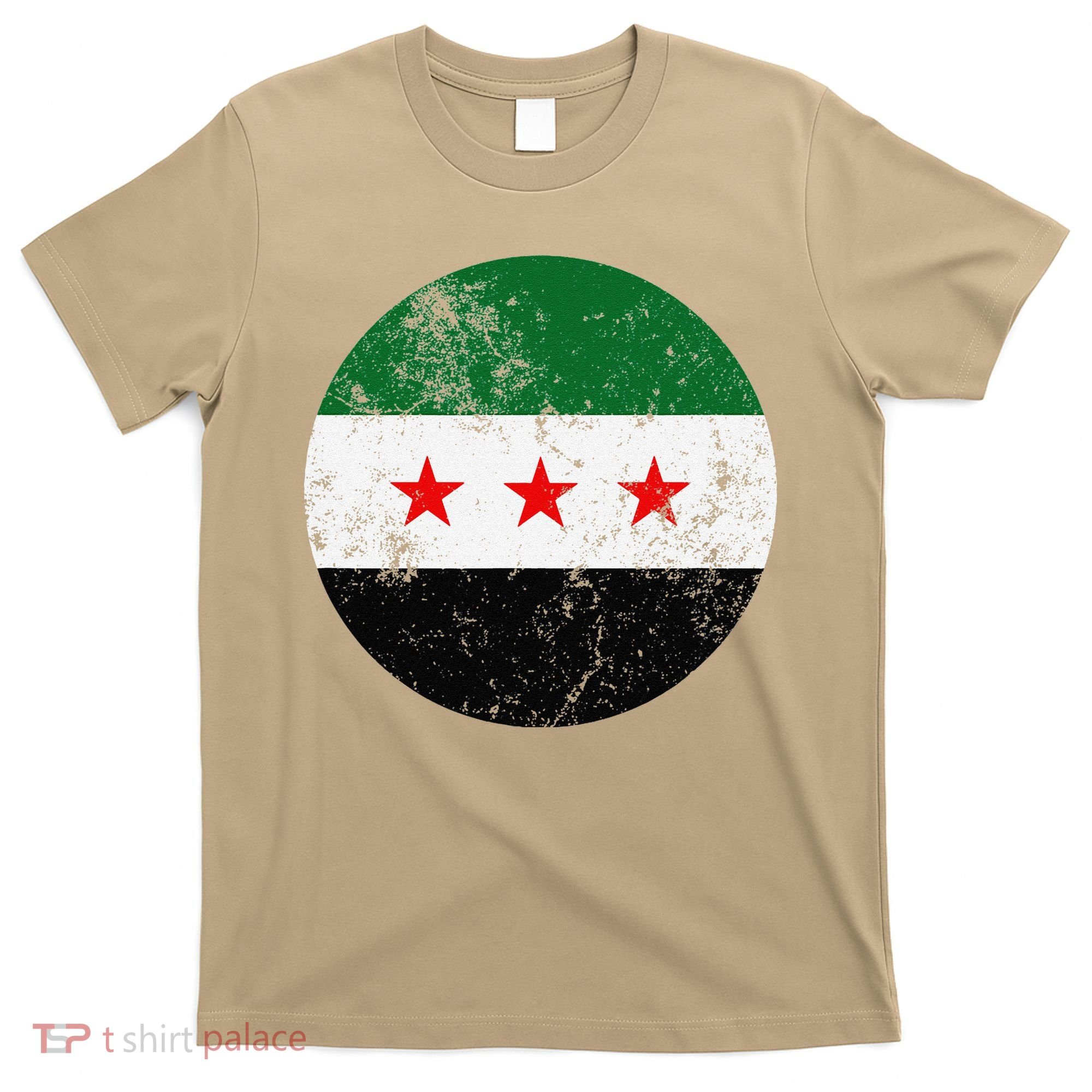 Retro New Syrian Flag Free Syria Freedom T-Shirt