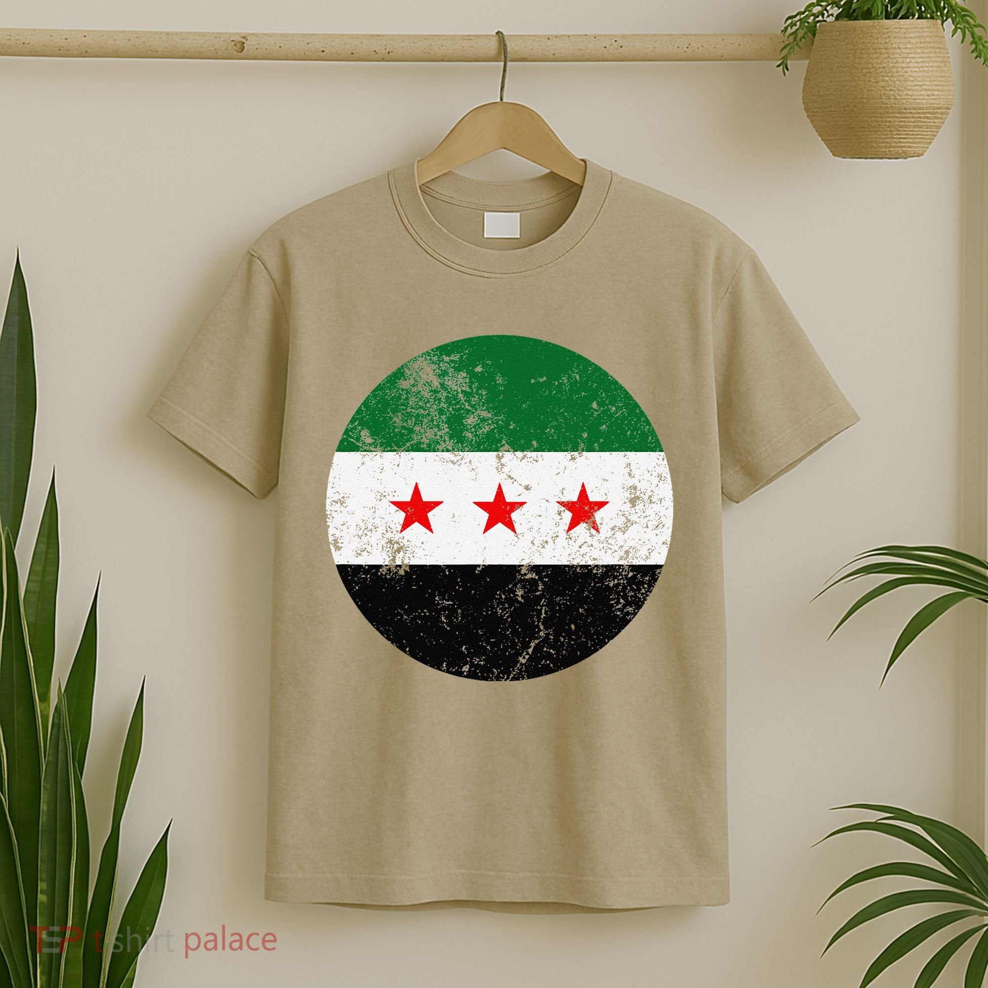 Retro New Syrian Flag Free Syria Freedom T-Shirt
