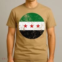 Retro New Syrian Flag Free Syria Freedom T-Shirt thumb 3