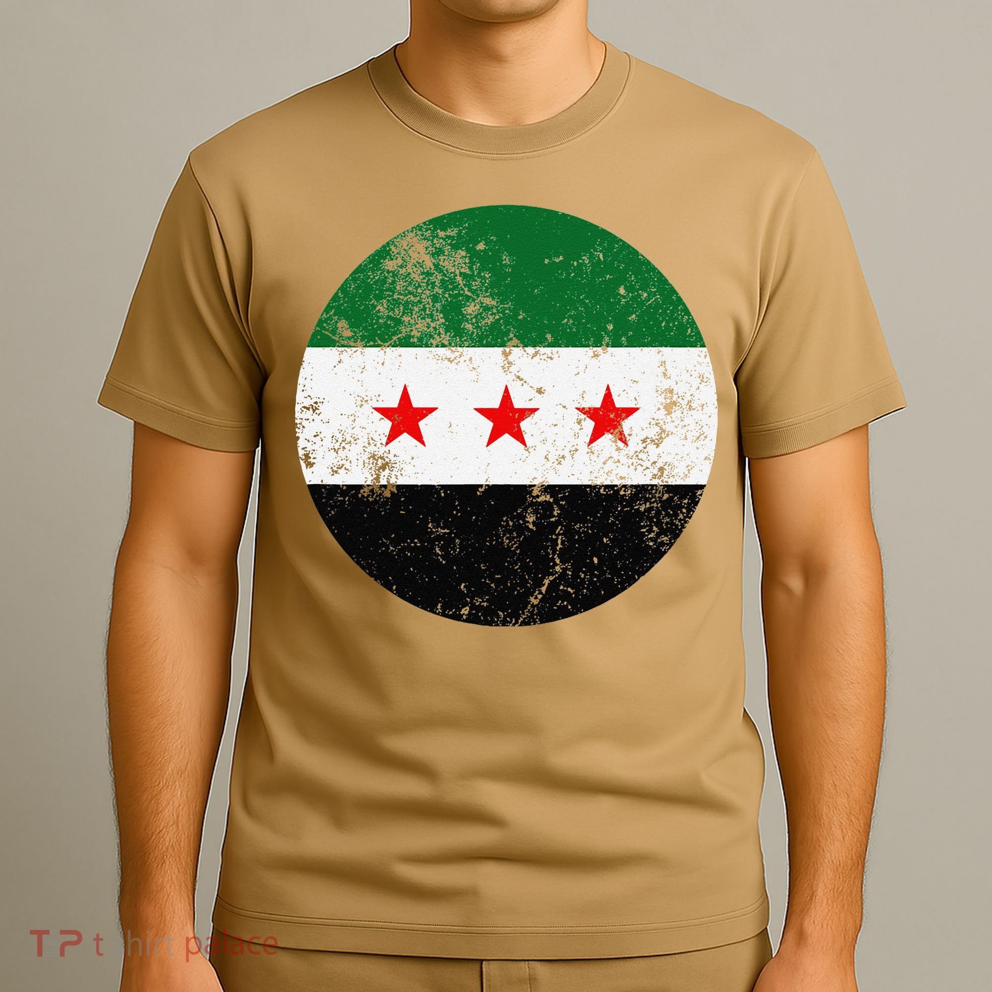 Retro New Syrian Flag Free Syria Freedom T-Shirt