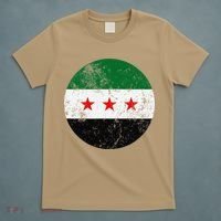 Retro New Syrian Flag Free Syria Freedom T-Shirt thumb 5