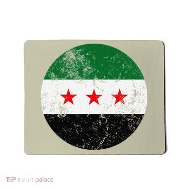 Retro New Syrian Flag Free Syria Freedom Mousepad