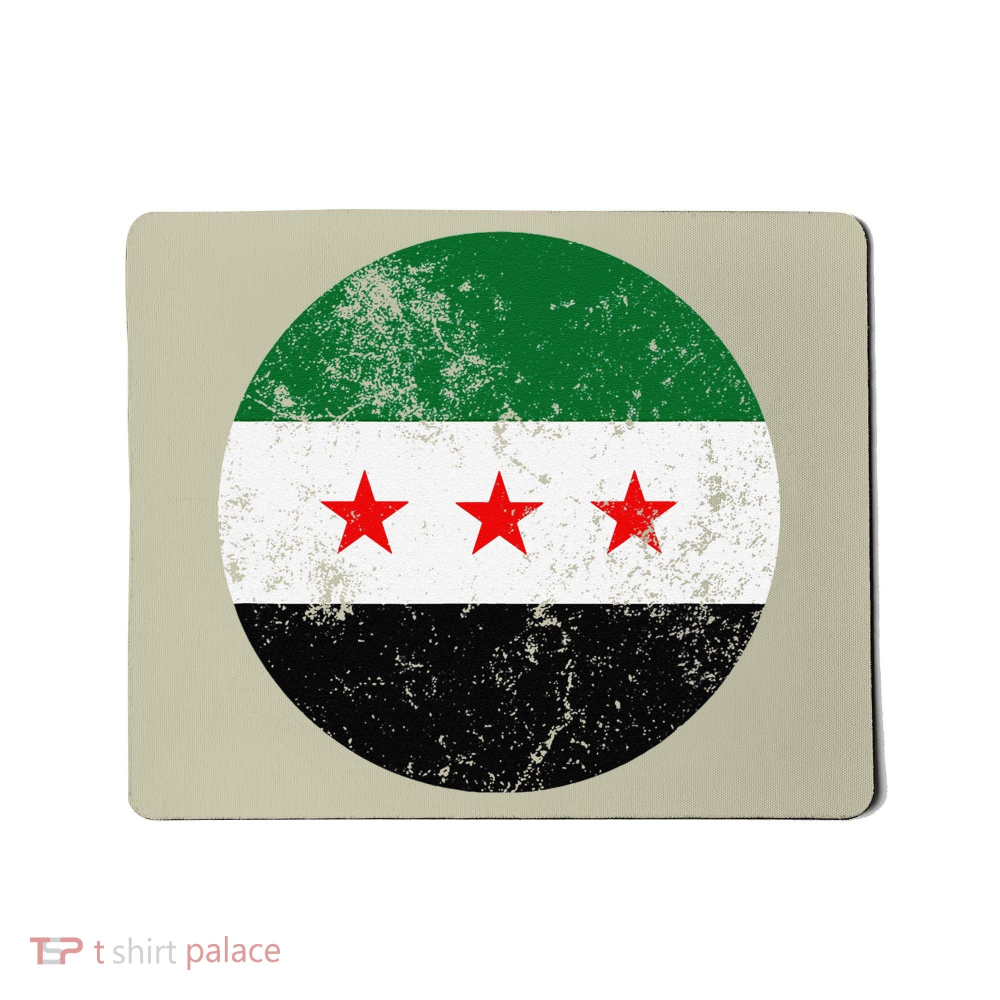 Retro New Syrian Flag Free Syria Freedom Mousepad