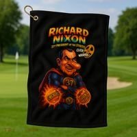 Richard Nixon The Presidential Chronicles Golf Towel thumb 1