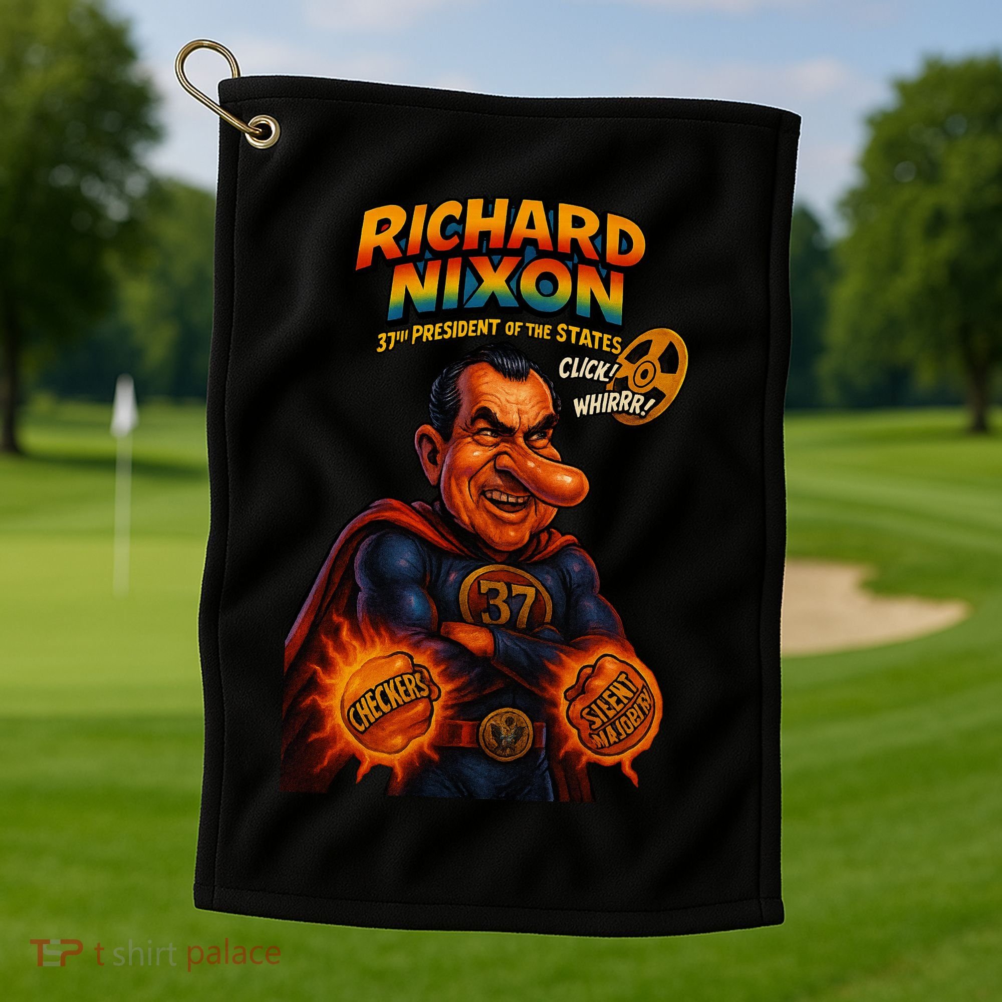 Richard Nixon The Presidential Chronicles Golf Towel