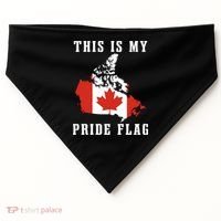 Rebel News This Is My Pride Flag Canada USA-Made Doggie Bandana thumb 0