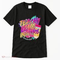 Retro Neon Teach Love Inspire #Teacher Life Tall T-Shirt thumb 0