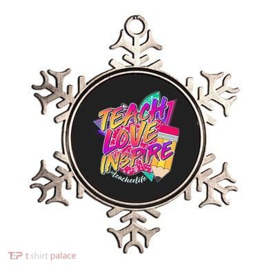 Retro Neon Teach Love Inspire #Teacher Life Ornament