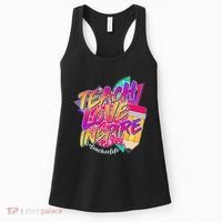 Retro Neon Teach Love Inspire #Teacher Life Women's Tank Top thumb 0