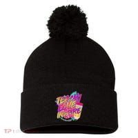 Retro Neon Teach Love Inspire #Teacher Life Pom Pom 12in Knit Beanie thumb 0