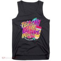 Retro Neon Teach Love Inspire #Teacher Life Tank Top thumb 0