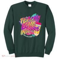 Retro Neon Teach Love Inspire #Teacher Life Sweatshirt thumb 0