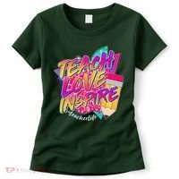 Retro Neon Teach Love Inspire #Teacher Life Women's T-Shirt thumb 0