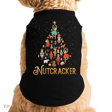 Retro Nutcracker Tree Ballet Dance Family Christmas Pajama Doggie Tank