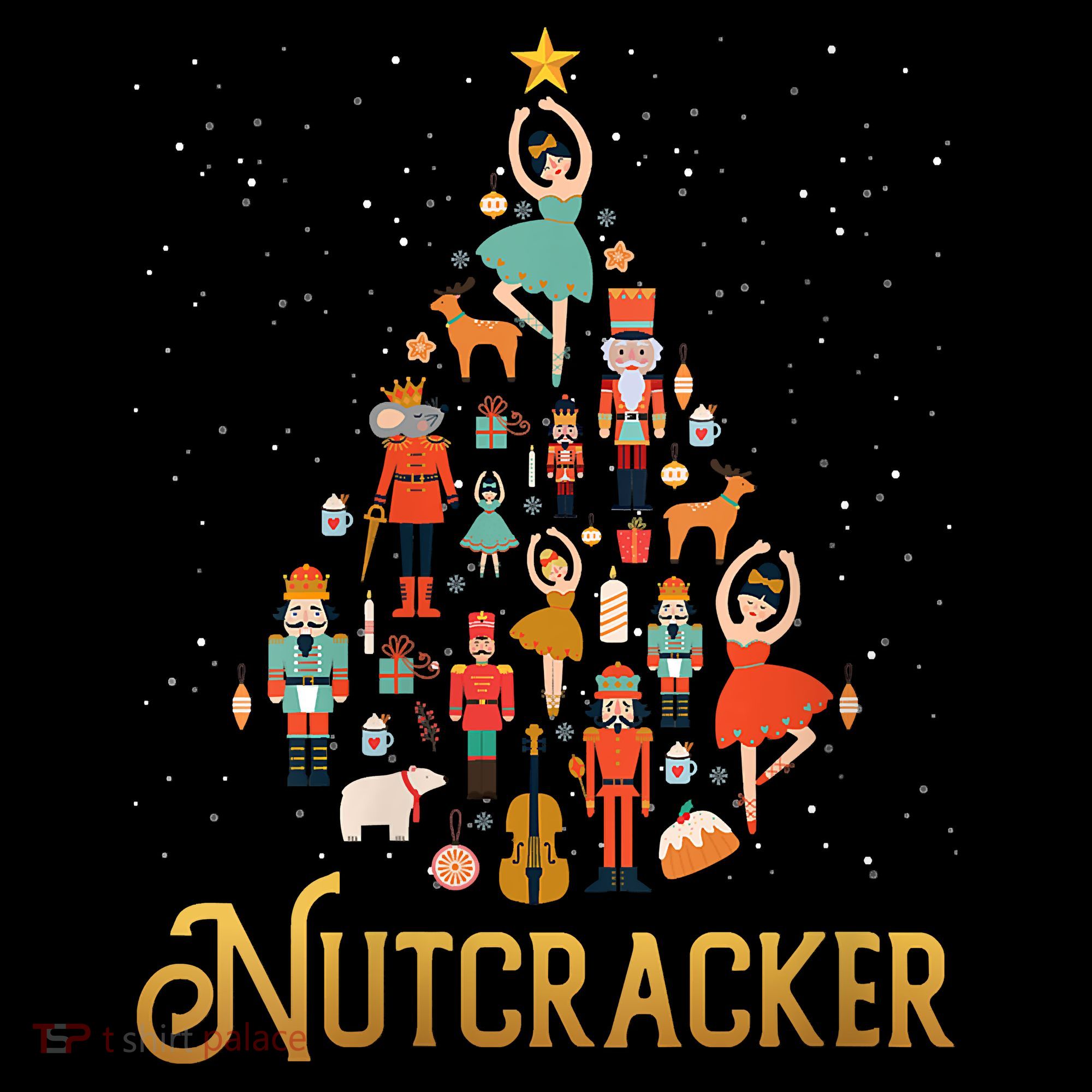 Retro Nutcracker Tree Ballet Dance Family Christmas Pajama Coffee Mug
