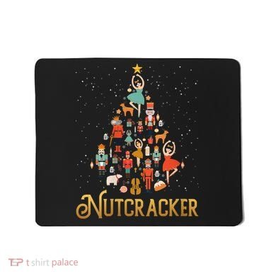 Retro Nutcracker Tree Ballet Dance Family Christmas Pajama Mousepad