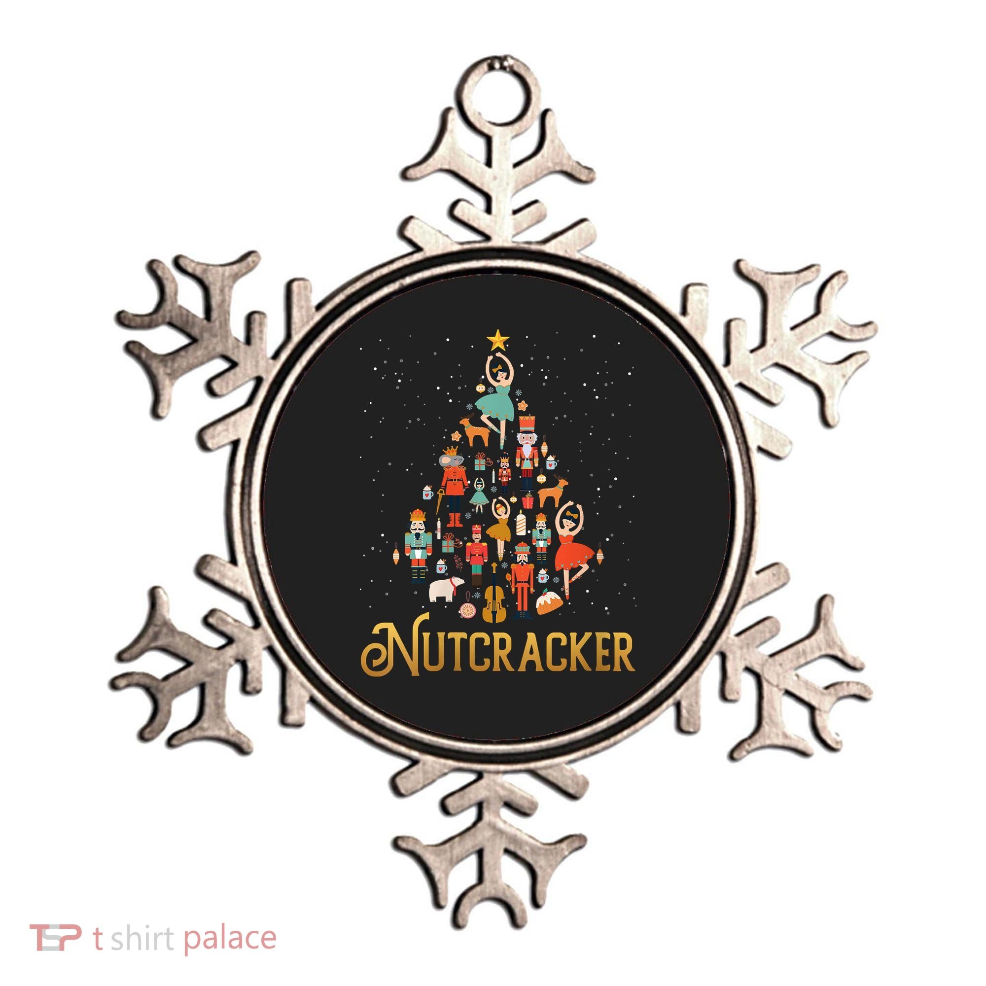 Retro Nutcracker Tree Ballet Dance Family Christmas Pajama Ornament