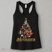 Retro Nutcracker Tree Ballet Dance Family Christmas Pajama Women's Tank Top thumb 3