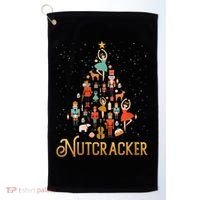 Retro Nutcracker Tree Ballet Dance Family Christmas Pajama Golf Towel thumb 0