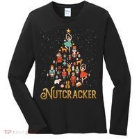 Retro Nutcracker Tree Ballet Dance Family Christmas Pajama Women's Long Sleeve Shirt thumb 0