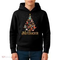 Retro Nutcracker Tree Ballet Dance Family Christmas Pajama Kids Hoodie thumb 4