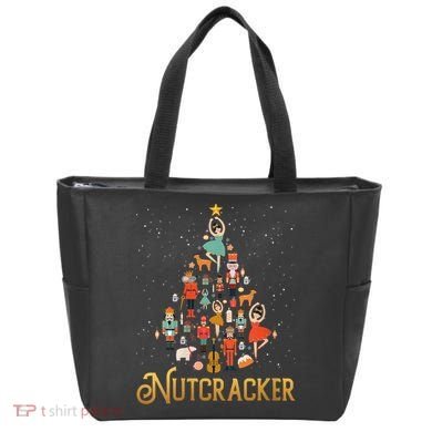 Retro Nutcracker Tree Ballet Dance Family Christmas Pajama Tote Bag