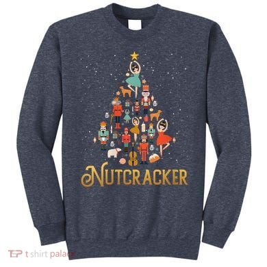 Retro Nutcracker Tree Ballet Dance Family Christmas Pajama Sweatshirt