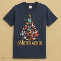 Retro Nutcracker Tree Ballet Dance Family Christmas Pajama T-Shirt thumb 4