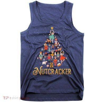 Retro Nutcracker Tree Ballet Dance Family Christmas Pajama Tank Top