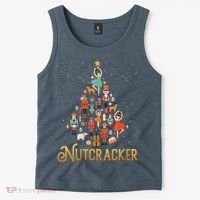 Retro Nutcracker Tree Ballet Dance Family Christmas Pajama Tank Top thumb 2