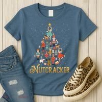 Retro Nutcracker Tree Ballet Dance Family Christmas Pajama Women's T-Shirt thumb 3