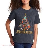 Retro Nutcracker Tree Ballet Dance Family Christmas Pajama Kids T-Shirt thumb 2