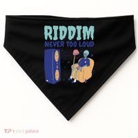 Riddim Never Too Loud Funny Dubstep Skeleton Gift USA-Made Doggie Bandana thumb 0