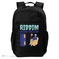 Riddim Never Too Loud Funny Dubstep Skeleton Gift Backpack thumb 0