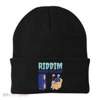 Riddim Never Too Loud Funny Dubstep Skeleton Gift Beanie thumb 0