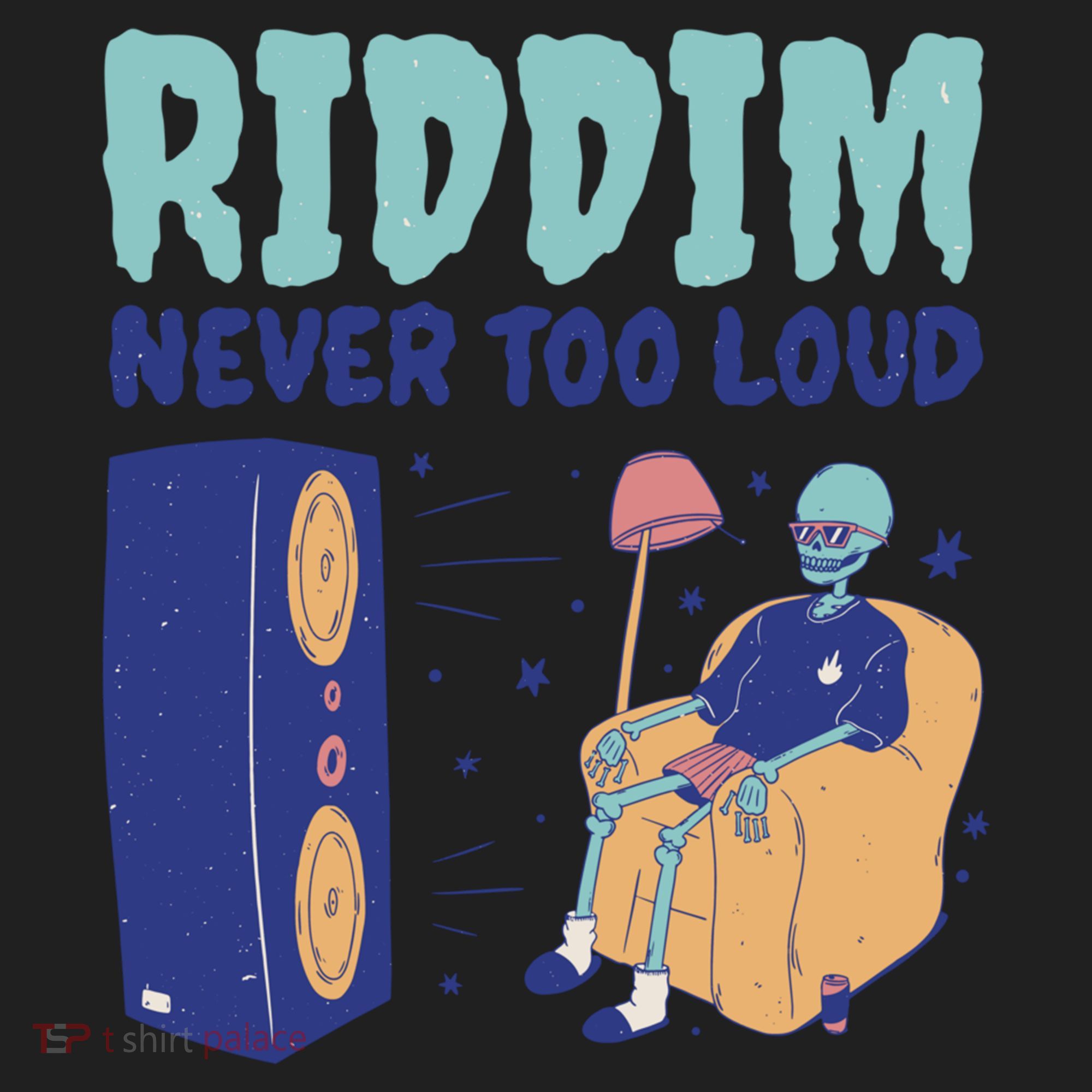 Riddim Never Too Loud Funny Dubstep Skeleton Gift Beanie