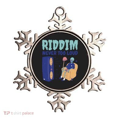 Riddim Never Too Loud Funny Dubstep Skeleton Gift Ornament